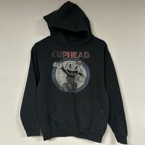 Cuphead Hoodie Sweatshirt Distressed Graphic Nintendo, Boys / Youth XL